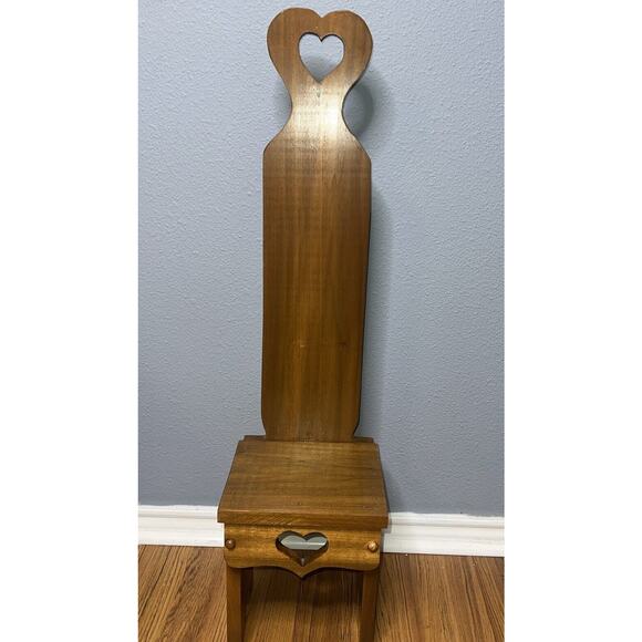 Vintage Rustic Child’s Or Modern Doll‎ Chair High Back 34” Tall Seat 8.5” Wide - Picture 1 of 14